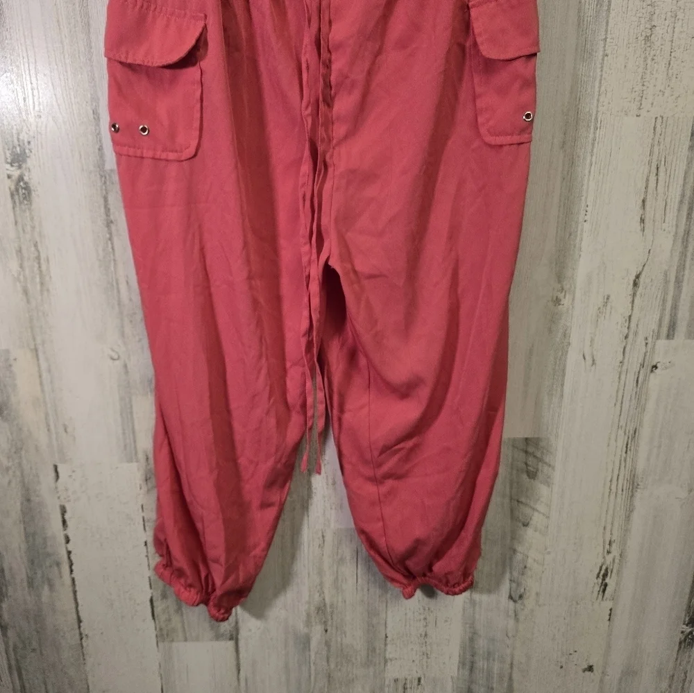 Thread Story Pink Lightweight Strapless Jumpsuit Womens Size Large